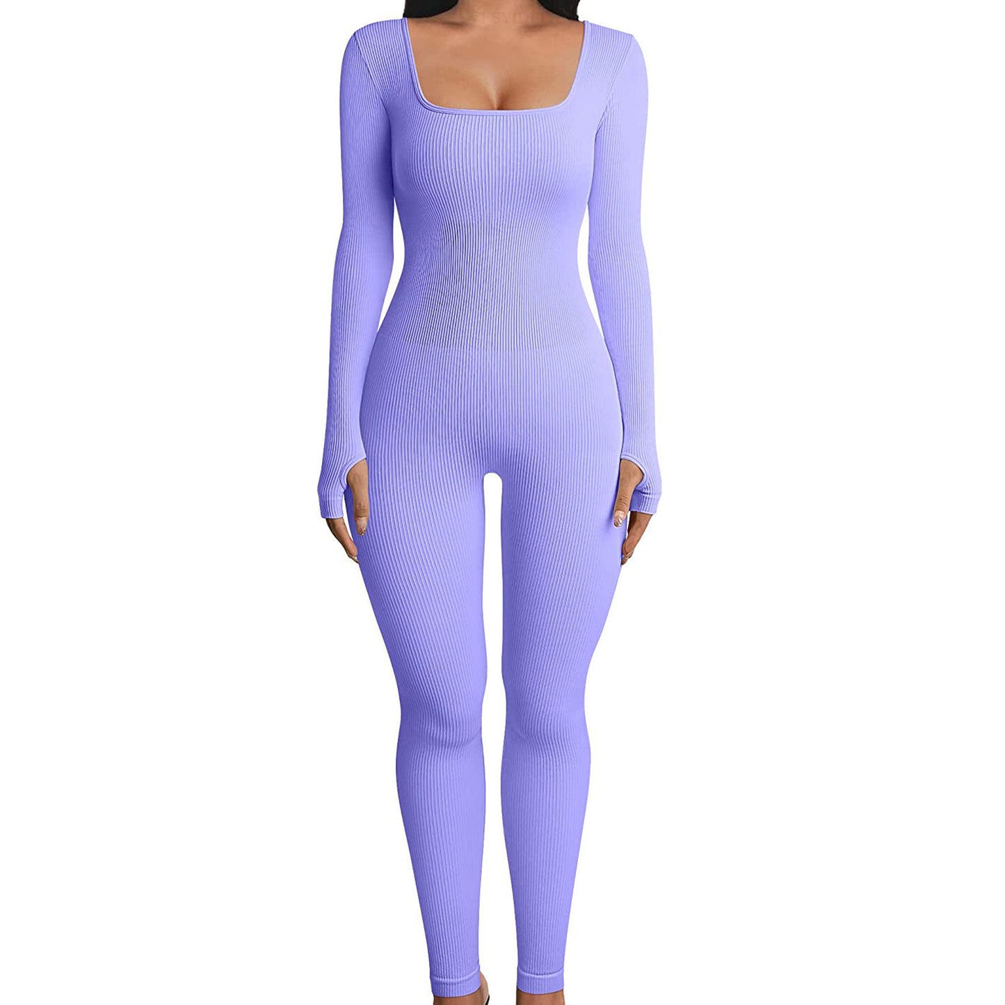Women's Thread Square Collar Slimming Sexy Jumpsuits