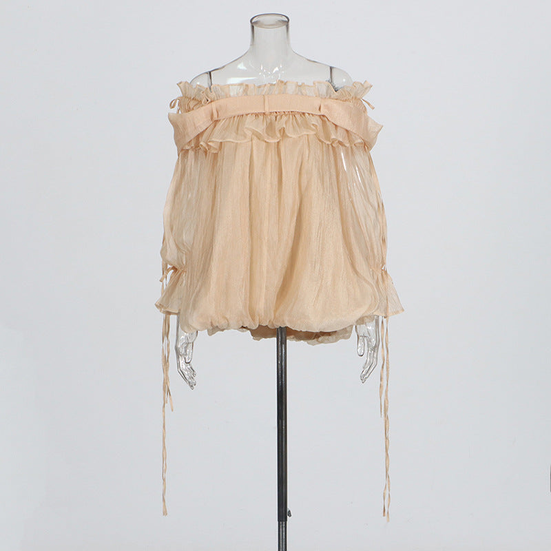 French Style High Sense Shirt Sleeve Blouses