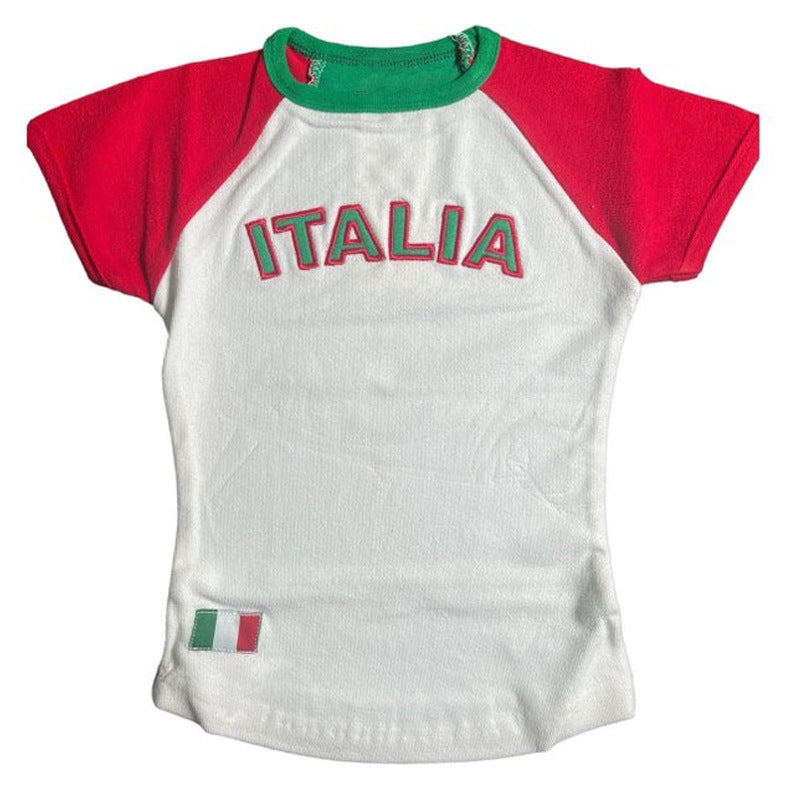 Women's Summer Sexy Retro Aesthetic Slim T-shirt Blouses
