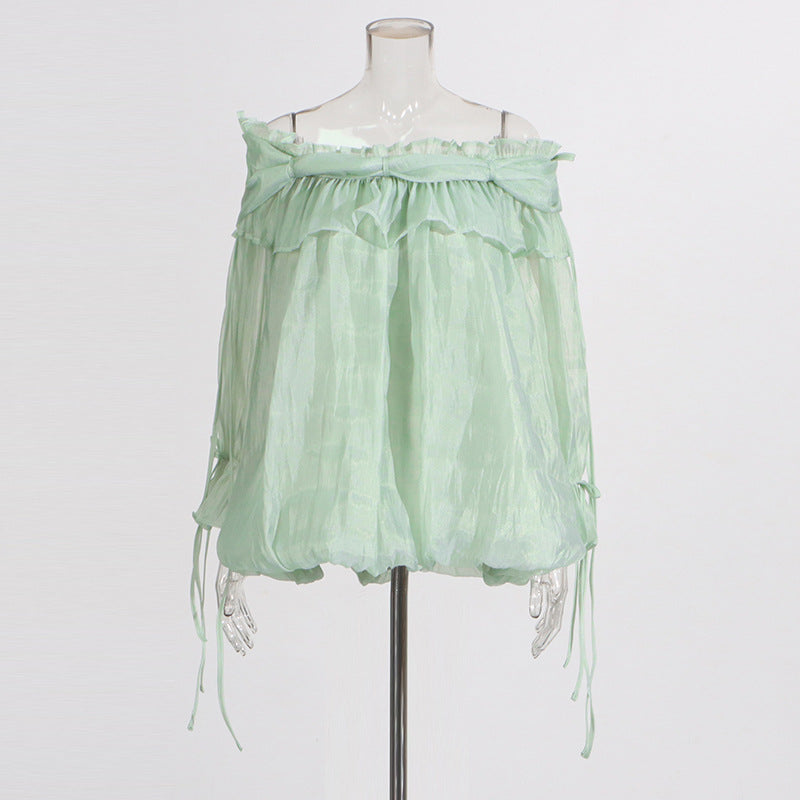 French Style High Sense Shirt Sleeve Blouses