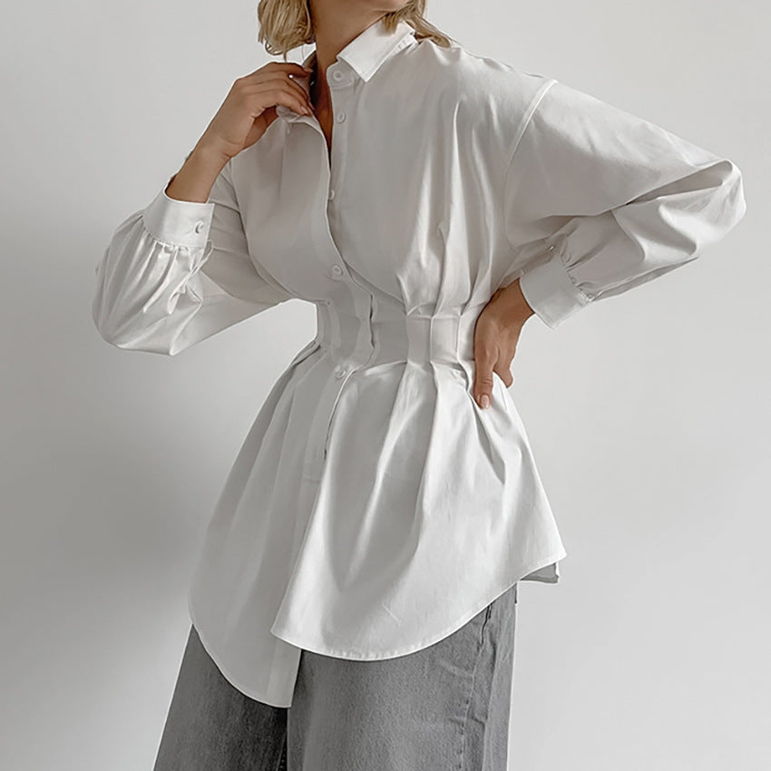 Women's French Style High-grade Temperament Long-sleeved Shirt Blouses