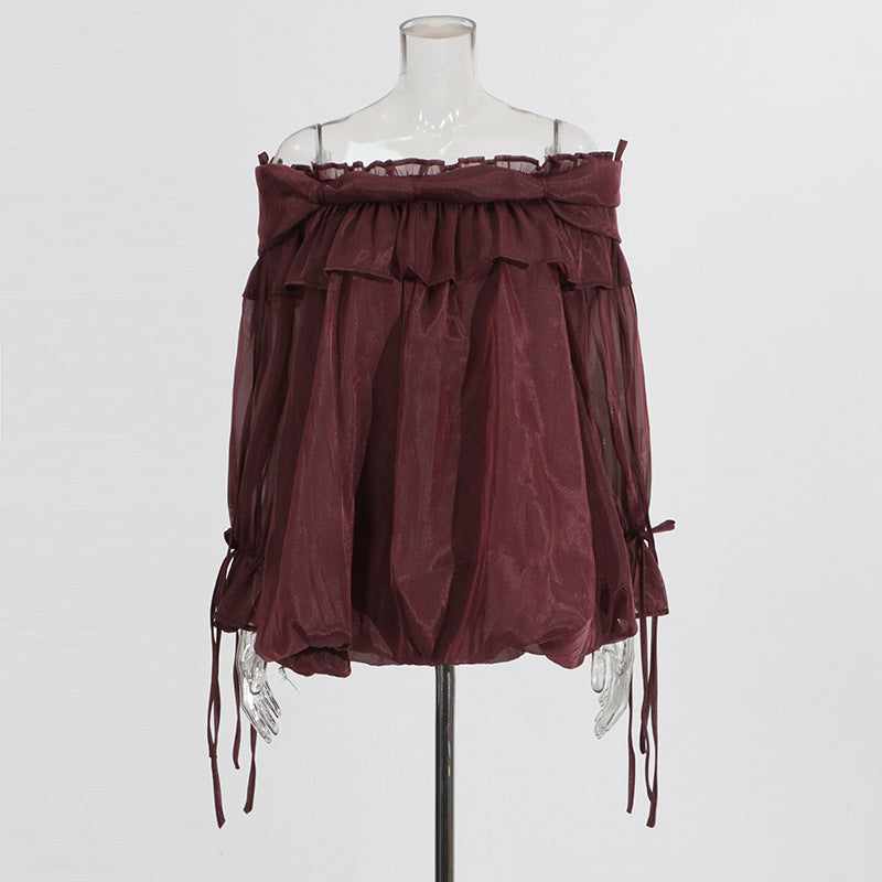 French Style High Sense Shirt Sleeve Blouses