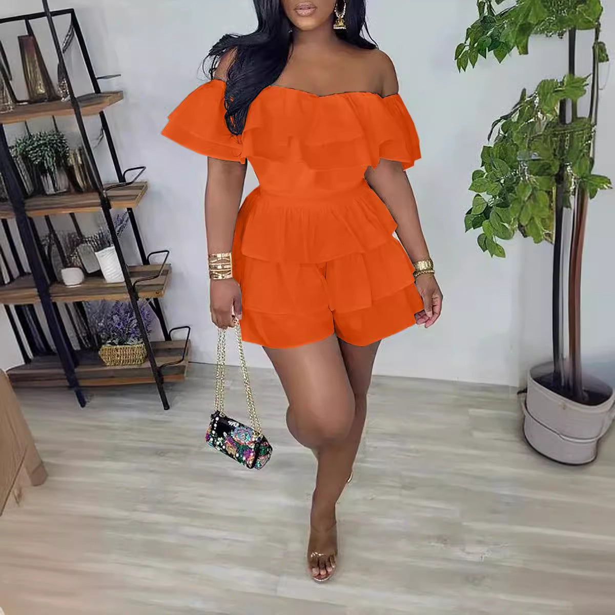 Women's Fashion New Casual Stitching Pleated Suits