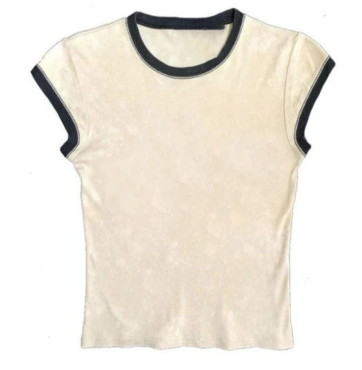 Women's Summer Sexy Retro Aesthetic Slim T-shirt Blouses