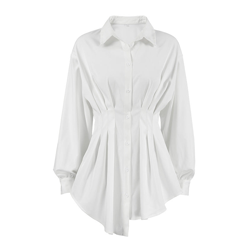 Women's French Style High-grade Temperament Long-sleeved Shirt Blouses