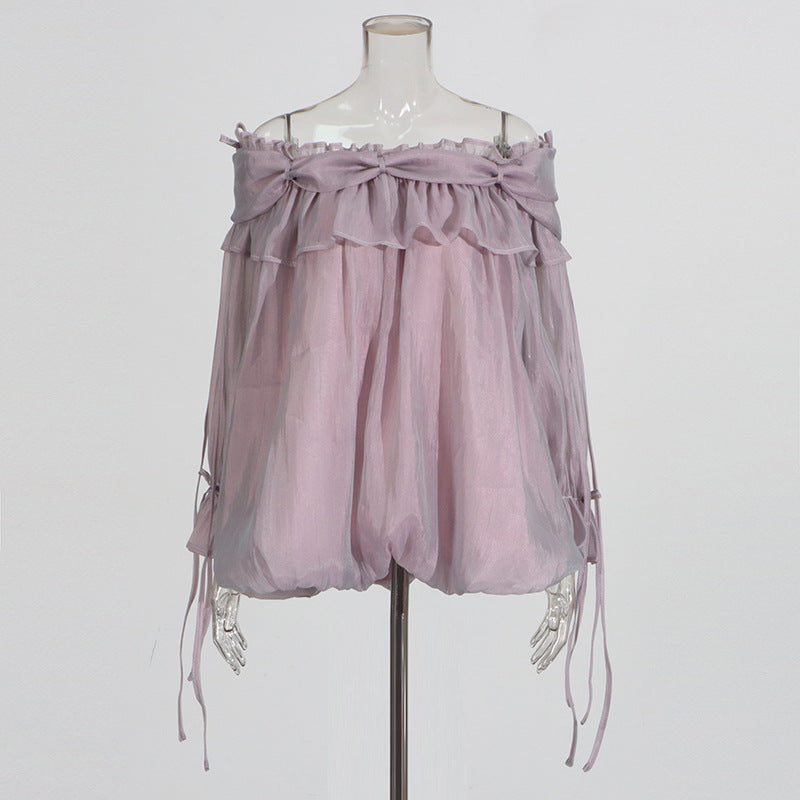 French Style High Sense Shirt Sleeve Blouses