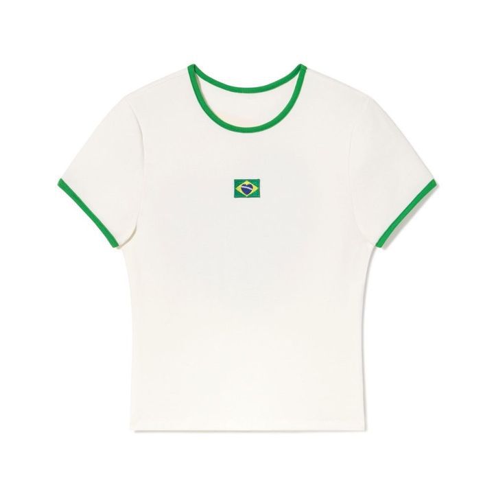 Women's Summer Sexy Retro Aesthetic Slim T-shirt Blouses
