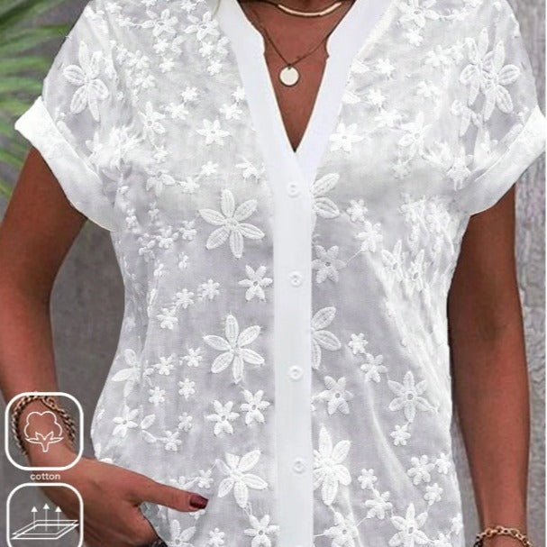 Women's Summer Simple Casual Solid Color Shirt Blouses