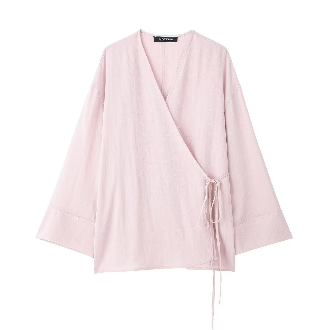 Texture Double Breasted Kimono Pajamas Style Suits