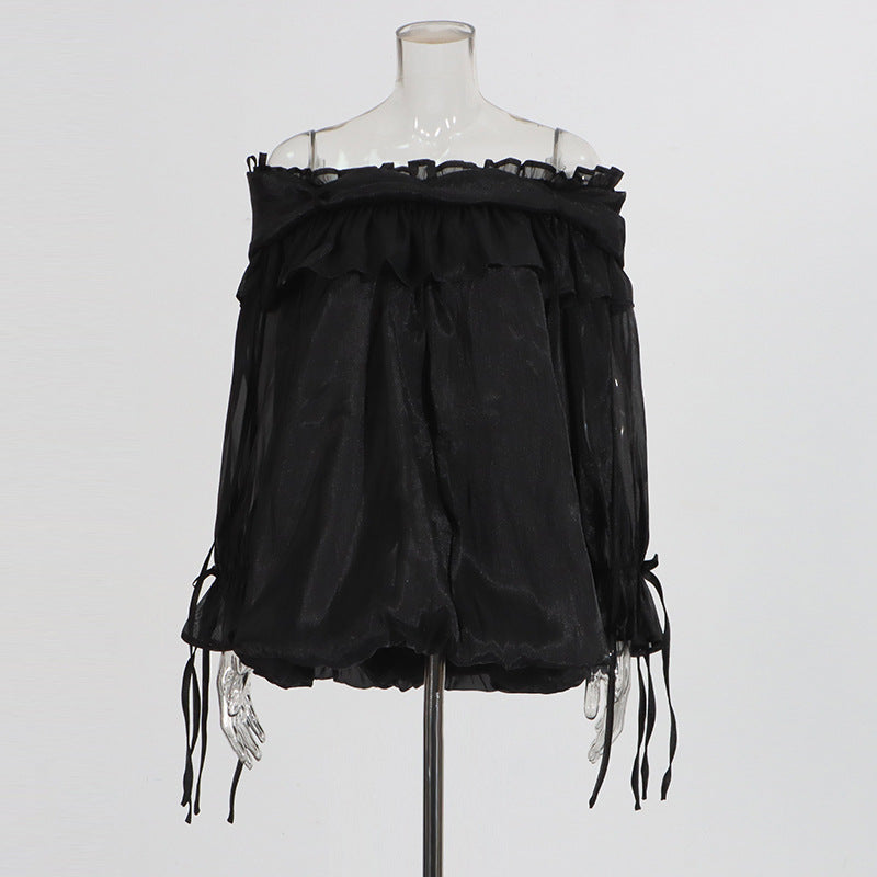 French Style High Sense Shirt Sleeve Blouses
