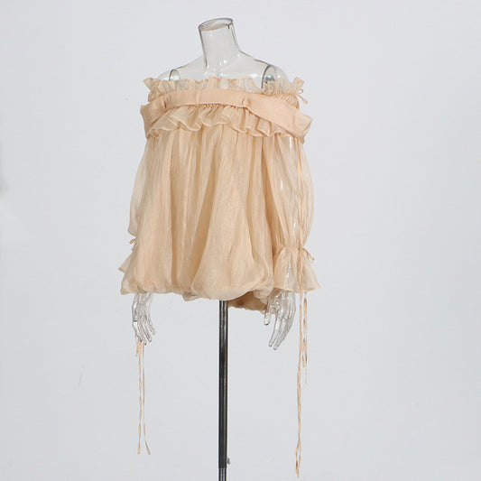 French Style High Sense Shirt Sleeve Blouses
