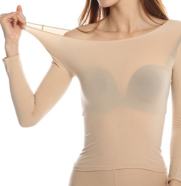 Women's Long Sleeve Mesh T-shirt Polyester Blouses