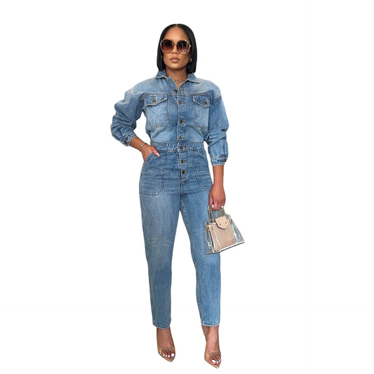Women's Comfortable Durable Sexy Fashion Denim Jumpsuits