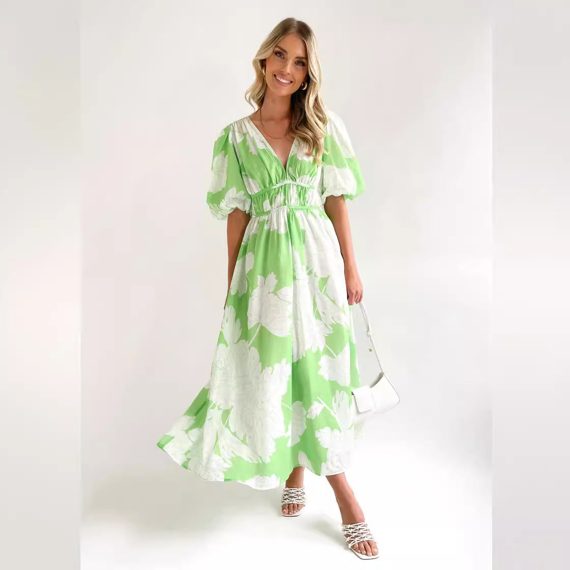 Women's Long Dress Summer Temperament Printed High-grade Dresses