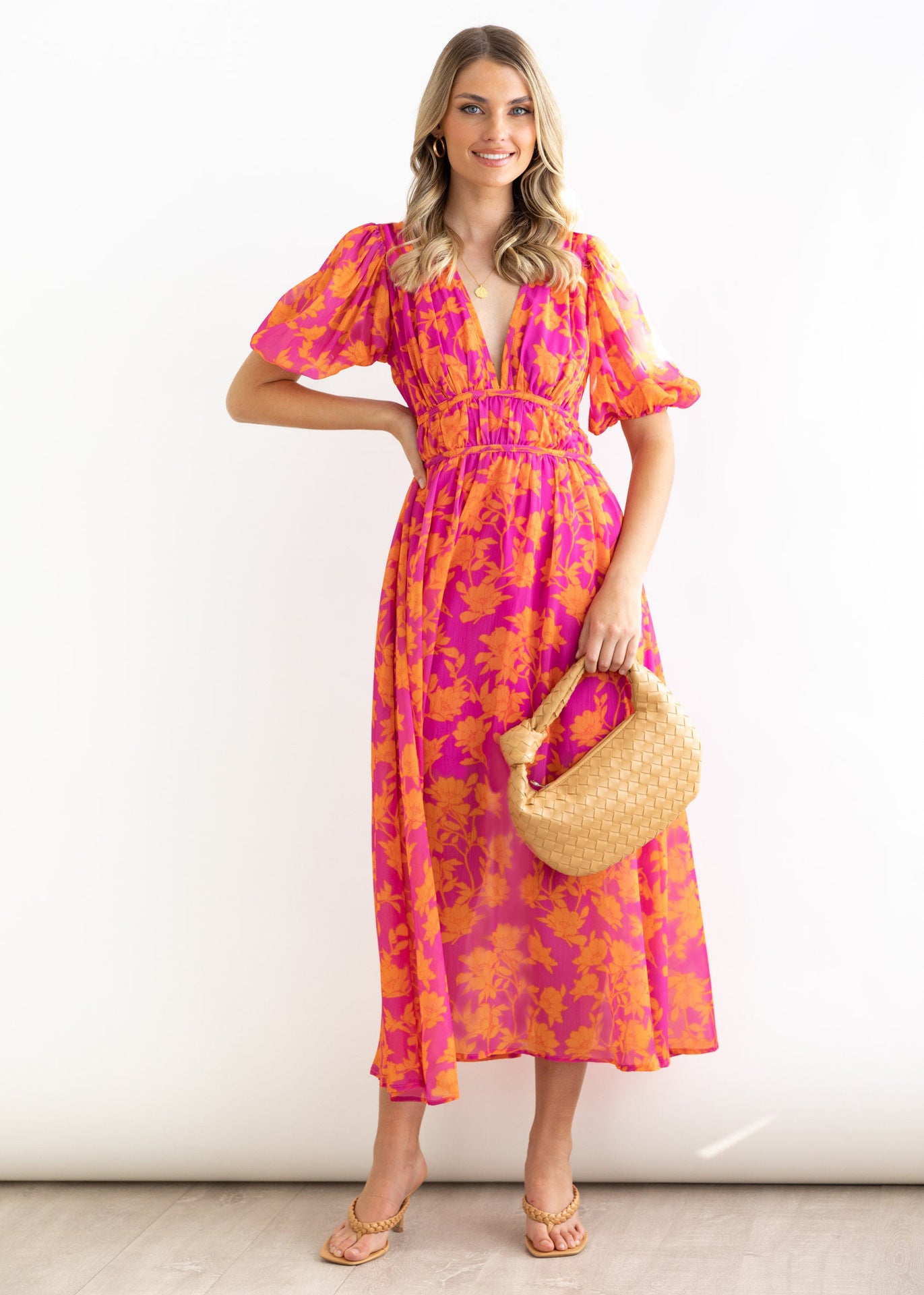 Women's Long Dress Summer Temperament Printed High-grade Dresses