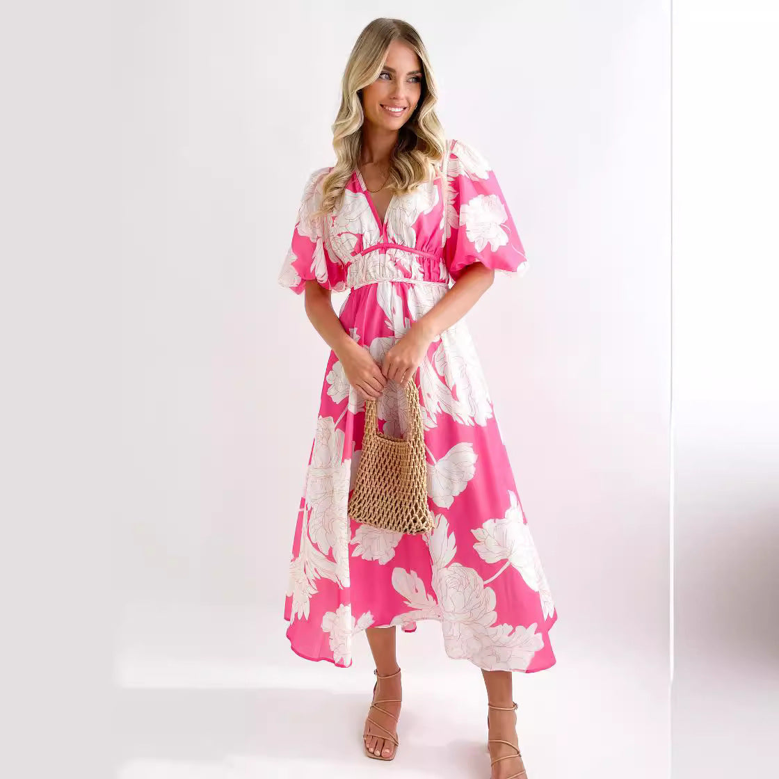 Women's Long Dress Summer Temperament Printed High-grade Dresses