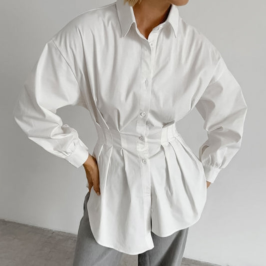 Women's French Style High-grade Temperament Long-sleeved Shirt Blouses