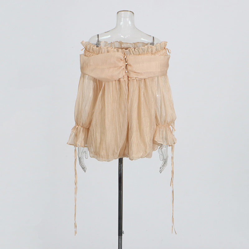 French Style High Sense Shirt Sleeve Blouses