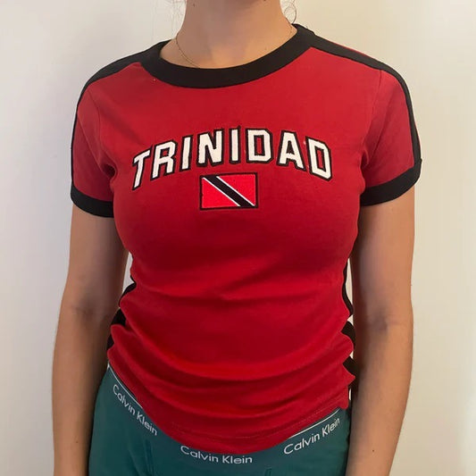 Women's Summer Sexy Retro Aesthetic Slim T-shirt Blouses