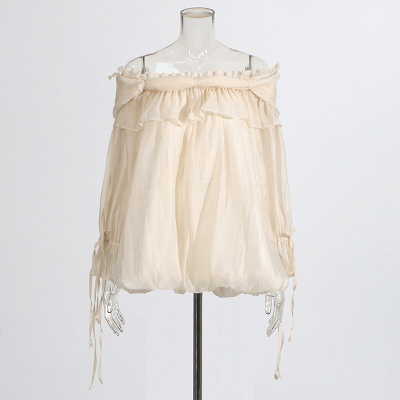 French Style High Sense Shirt Sleeve Blouses