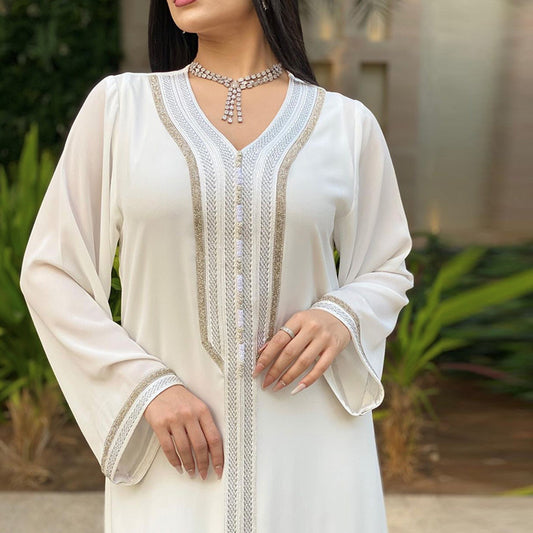 Women's Robe Muslim Large Swing Dress With Vests